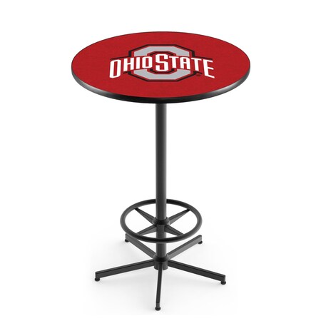Holland Bar Stool Co 42" Black Ohio State Pub Table L216B4228OhioSt